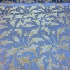 Jacquard Damask Bloom Brocade Fabric 118'' Wide Baby Blue Gold