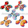 B bangcool 15Pcs Fairy Flying Butterflies Rubber Band Powered Funny Wind Up Butterfly Toy Fairy Toy Surprise Gift Party Playing Multicolor