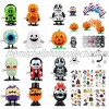 Halloween 12 Pcs Wind Up Toys and 6 Pack Temporary Tattoo Stickers Assorted Goody Bag Filler Clockwork Toys Supply for Holiday Party Favors Birthday Gifts