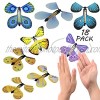 JUNBESTN Magic Flying Butterflies 18 Pack Surprise Cards Wind Up Toys for for Classroom School Kids Easter Stuffers Party Playing