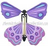 MIS1950s Magic Flying Butterfly Creative Props Wind Up Butterfly Children's Toys Gift Novelty Fairy Toy Colorful Bookmark Greeting Card Surprise Gift,Wedding Party Playing Decoration Purple