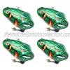 NUOBESTY Wind Up Toys Clockwork Frog Toy Jumping Animal Party Favors Gift for Kids Toddlers Interesting Toy 4pcs