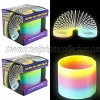 Plastic Coil Spring Glow-in-The-Dark Magic Rainbow Slingy Party Favor Birthday Bag Filler Stocking Stuffers 3" 80MM 2-Pack