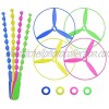 POPLAY Twisty Pull String Flying Saucers Helicopters 40 PCS