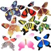 RINHOO 2-100Pcs Magic Fairy Flying in The Book Card Butterfly Rubber Band Powered Wind Up Butterfly Toy Great Surprise Wedding Birthday Gift 12pcs