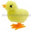 Walking Pluh Chick Bunny Wind Up Toys Cute Stuffed Toys Hopping Wind Up Toys for Infant Child #01-yellow-1pc
