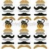 36 Pieces Cosplay Fake Beard,Novelty Self Adhesive Mustaches,Colorful Fake Moustaches Stickers Set for Halloween Festival Performance
