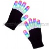 Aubllo Led Gloves Light Up Rave Glow Gloves 3 Colors 6 Modes Flashing Halloween Costume Birthday EDM Party Christ-mas Light Up Toys for Kids Size 7'' Age for 6 7 8 9 10 Boys Girls