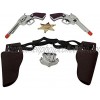 Children's Western Cowboy Toy Set Brown and Chrome Colored Finish Red Bandana and Silver and Gold Badge 1 of Each Item by Imprints Plus