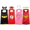 Rubie's Super Hero Cape Set Officially licensed DC Comics Assortment 4 Capes 2 Masks and 2 Headbands One Size  Exclusive