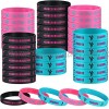 36 Pieces Music Themed Silicone Bracelet Dance Challenge Party Wristbands Music Challenge Party Wristband for Music Party Supplies Music Famous for Fans 3 Styles
