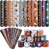 Aneco Halloween Slap Bracelets Toys 64 Pieces Halloween Snap Slip Wristband Friendship Slap Bands Assorted Halloween Designs for Halloween Party Decorations Birthday Gifts