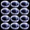DAOKEY LED Light up Bracelets White Glow Wristbands Party Favors Toys Supplies for Birthday Halloween Carnivals Parties Clear Case 12 Pack