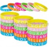 JOVITEC 48 Pieces Motivational Wristbands Silicone Inspirational Bracelets Saying Rubber Bands for Men and Women