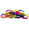 TheAwristocrat_USA Company_1 Dozen Multi-Pack Rainbow Blank Wristbands Silicone Rubber Bracelets