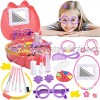 3 otters Kids Makeup Kit 22PCS Pretend Play Makeup Sets My First Purse Toy for Girls Princess Accessories Birthday Gifts