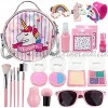 Banvih Makeup for Kids-Pretend Play Makeup Kit for Girls My First Purse Kids Makeup Set for Girls and Toddlers Princess Stuff Toys Birthday Gifts Not Real