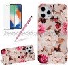 Case for Samsung Galaxy S21 Plus 6.7 Inch Girlyard Floral Matte Series Ultra Slim Flexible Soft Silicone Rubber TPU Back Cover Shockproof Bumper Protective Skin with Screen Protector Retro