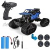 2 in 1 Remote Control Car 1:14 Scale Remote Control Car 4WD Dual Motors LED Headlight Rock Crawler All Terrains Electric Toy Off Road RC Monster Vehicle Truck for Boys Kids and Adults Blue