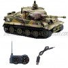 Army Military 35MHz Remote Control Tank with USB Charger Cable Mini RC Toys Tank 1:72 German Tiger with Sound Artillery Shoots Yellow