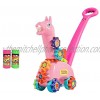 Hand Push Giraffe Electric Bubble Machine Automatic Blowing Bubble Car Blower Maker Outdoor Summer Toy with Light Music for Toddlers Kids Gifts