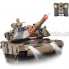 Remote Control Tank for Boys,RC Tank,with Smoke Effect Lights & Realistic Sounds,1:24 M1A2 Battle Tank Toy,Great Gift Toy for Kids
