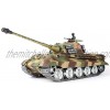 Yamix 1:16 RC Military Tank with Sound Smoke Shooting Effect 2.4G Remote Control German Henschel Tiger King Battle Tank Model 65 x 23 x 19cm- Metal Ultimate Edition