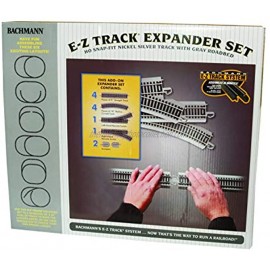 Bachmann Trains SnapFit EZ TRACK LAYOUT EXPANDER SET NICKEL SILVER Rail With Grey Roadbed HO Scale