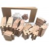 Oojami Wooden Train Track Set 64 Piece Pack 100% Compatible with All Major Brands Including Thomas Brio Chuggington and Other Major Brands