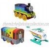 Thomas & Friends Thomas Toby & Harold Set – Push-Along Rainbow Train Engines and Helicopter Vehicle for Preschool Kids Ages 3 Years and Up