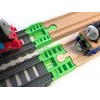 TrainLab Track Adapters Compatible with Trackmaster 2014+ to Wooden Railway Train Tracks 2pc Neon Green
